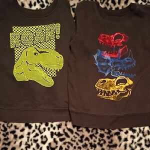 Dinosaur Graphic Kids Sweatshirt - Black